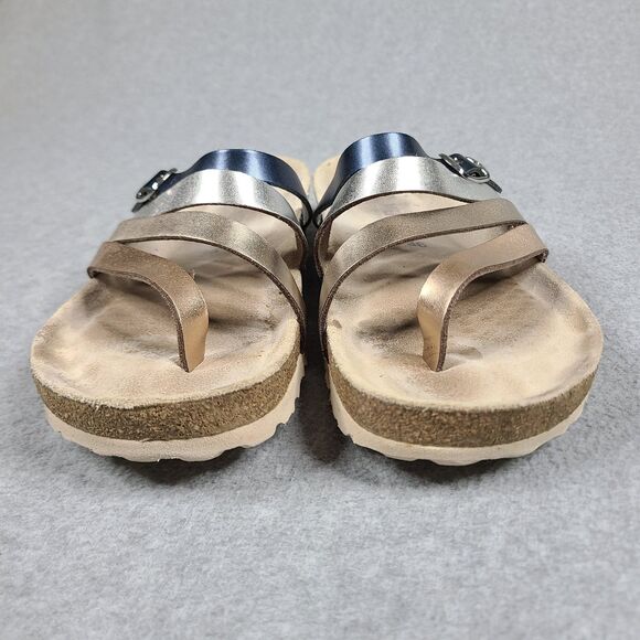 Mephisto Women’s Natty Slide Sandals Metallic Leather Sz 36 US 5.5 EUC - Picture 3 of 10